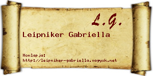 Leipniker Gabriella névjegykártya